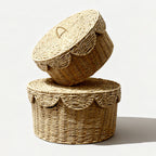 Rustic Storage Basket with Lid | Kelmera