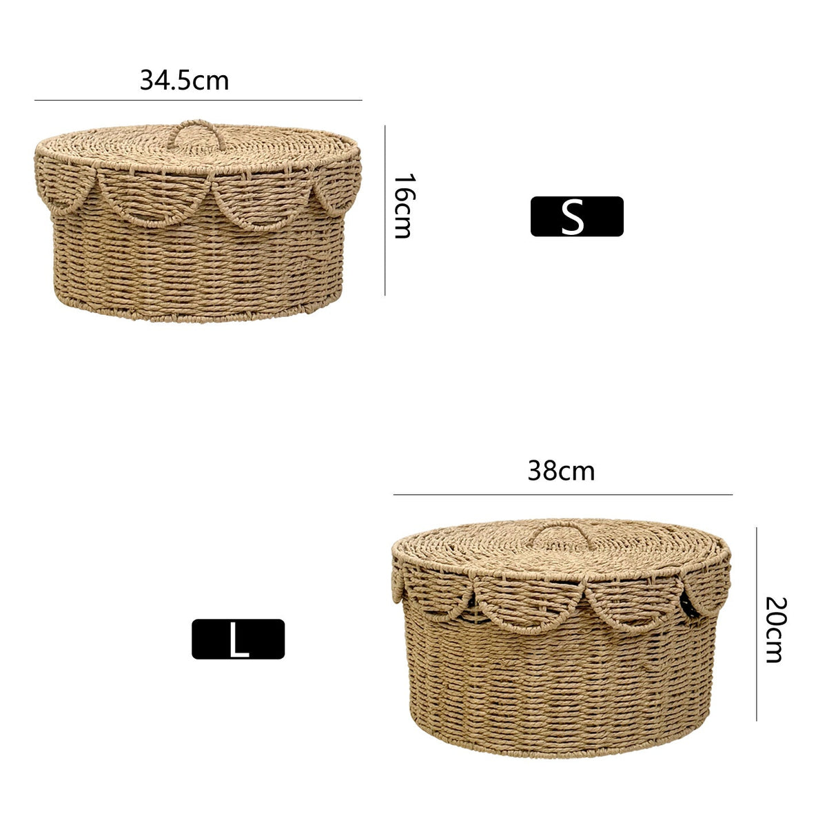 Rustic Storage Basket with Lid | Kelmera