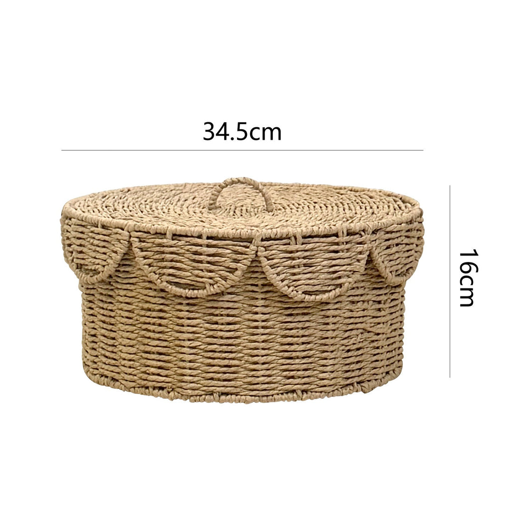 Rustic Storage Basket with Lid | Kelmera