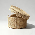 Rustic Storage Basket with Lid | Kelmera