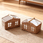 Rustic Storage Basket with Linen Lining | Kelmera