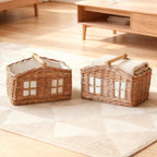 Rustic Storage Basket with Linen Lining | Kelmera