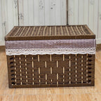 Rustic Toy Basket with Checked Pattern | Kelmera
