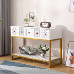 Rustic Wooden Console Table with Storage | Kelmera
