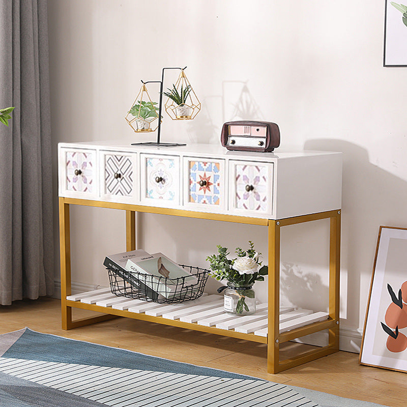 Rustic Wooden Console Table with Storage | Kelmera