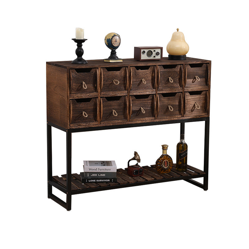 Rustic Wooden Console Table with Storage | Kelmera