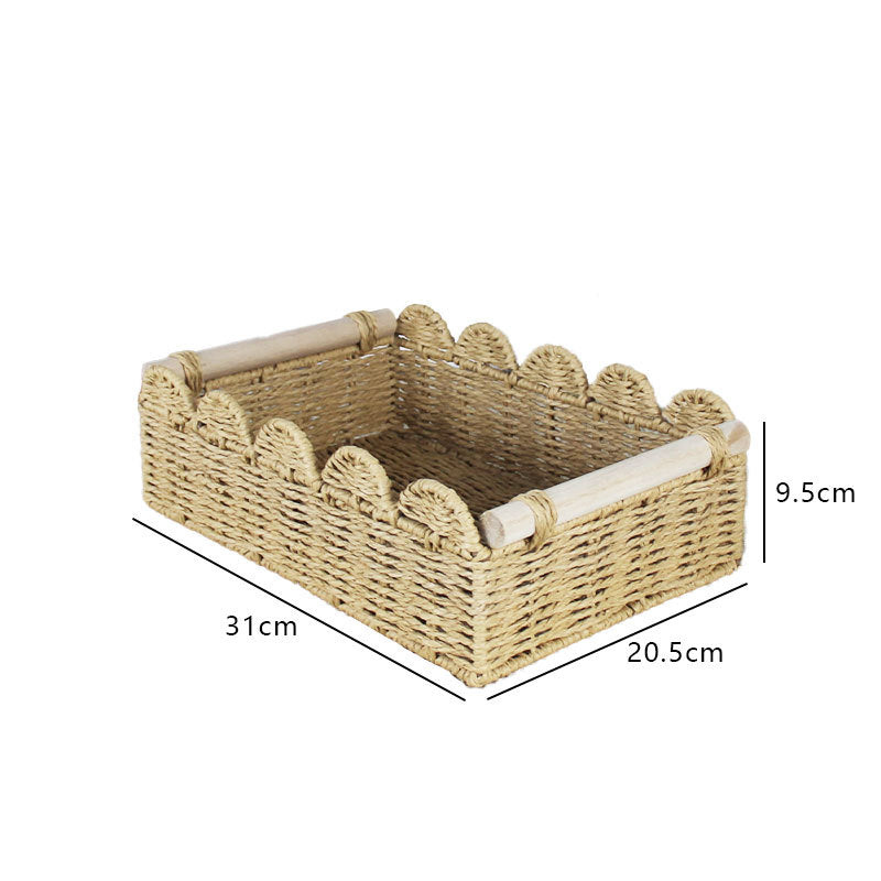Scalloped Woven Storage Basket | Kelmera
