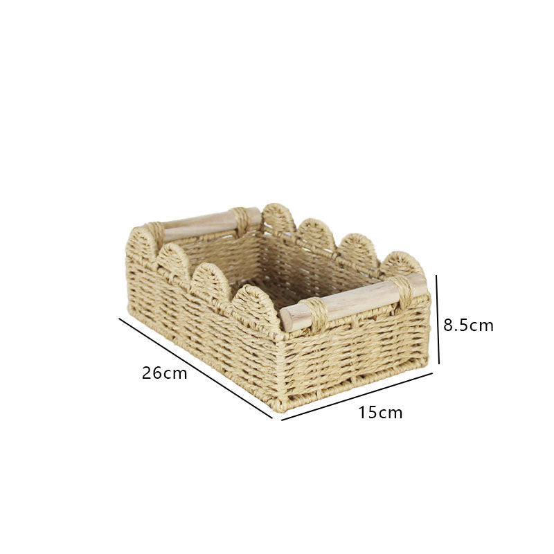 Scalloped Woven Storage Basket | Kelmera