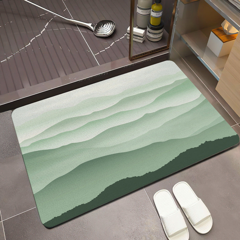 Scenic Mountain Landscape Bath Mat | Kelmera