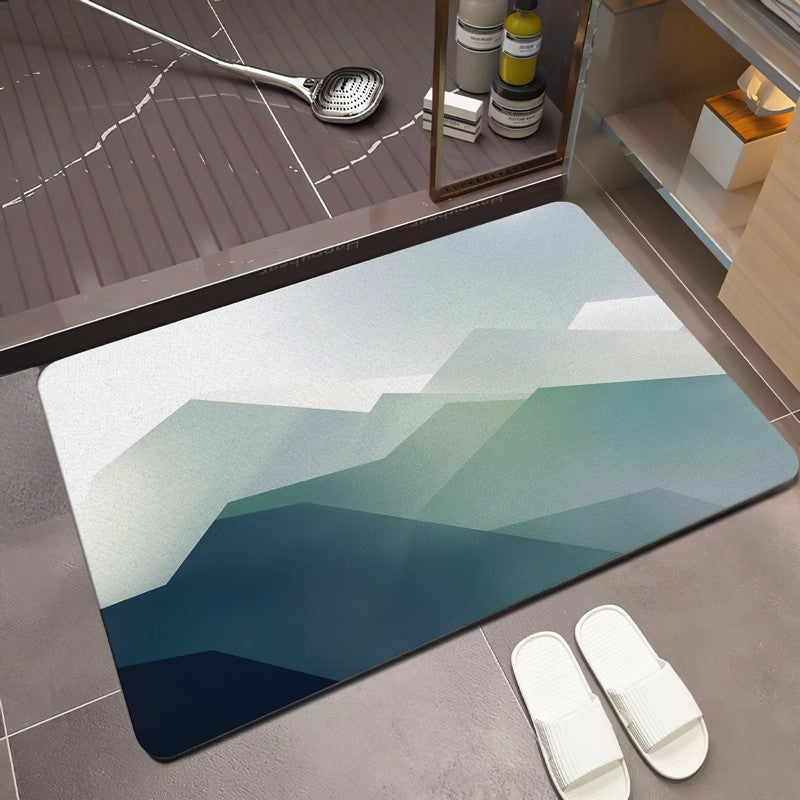 Scenic Mountain Landscape Bath Mat | Kelmera