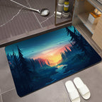 Scenic Mountain Landscape Bath Mat | Kelmera