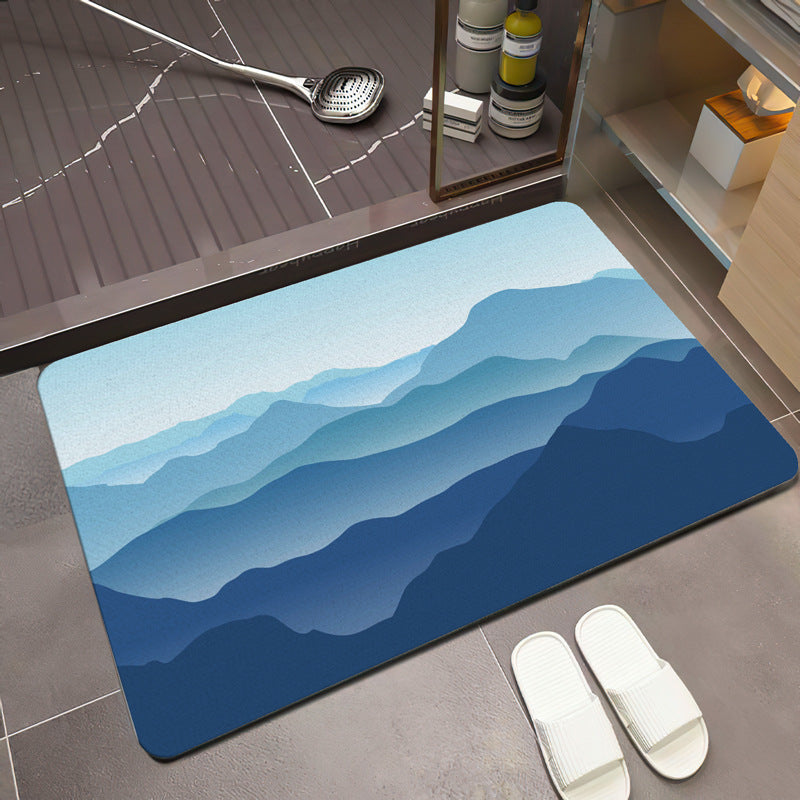 Scenic Mountain Landscape Bath Mat | Kelmera