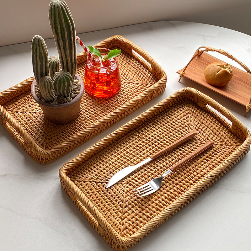 Serving Tray Molded Plastic Handwoven | Kelmera