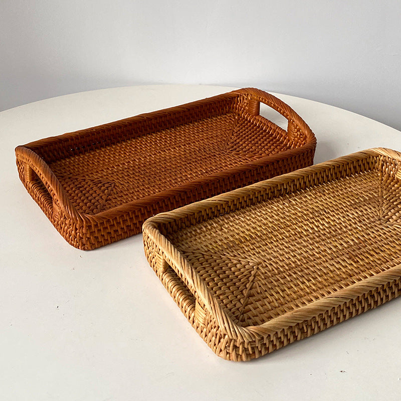Serving Tray Molded Plastic Handwoven | Kelmera