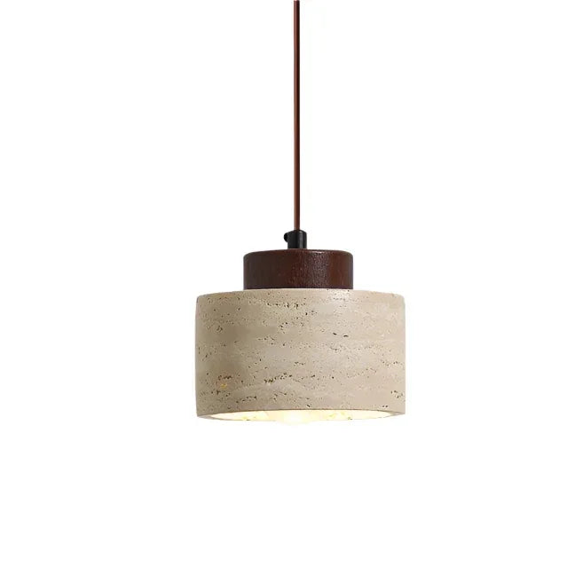 Gunnor Travertine Pendant Lamp-Kelmera