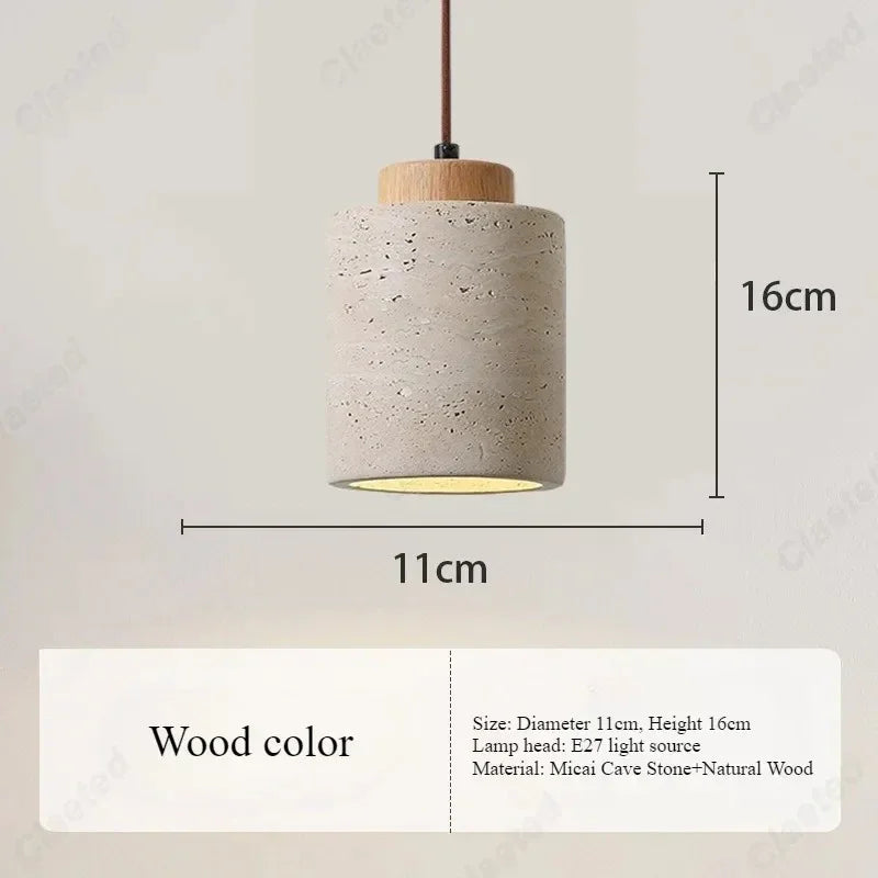 Gunnor Travertine Pendant Lamp-Kelmera