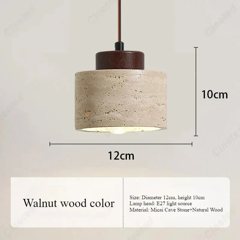 Gunnor Travertine Pendant Lamp-Kelmera