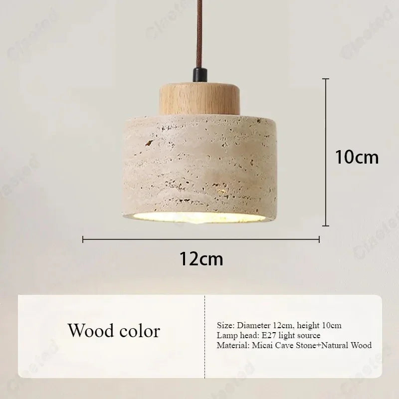 Gunnor Travertine Pendant Lamp-Kelmera