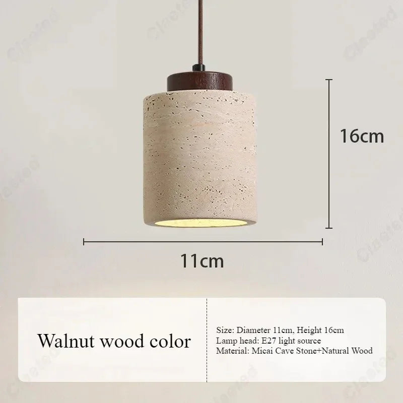 Gunnor Travertine Pendant Lamp-Kelmera