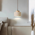 Gunnor Travertine Pendant Lamp-Kelmera