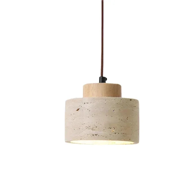 Gunnor Travertine Pendant Lamp-Kelmera
