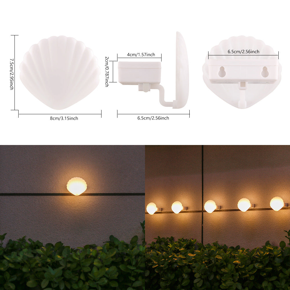 Shell-Shaped Compact Outdoor LED Wall Lamp | Kelmera
