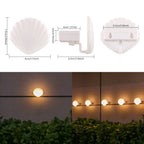 Shell-Shaped Compact Outdoor LED Wall Lamp | Kelmera