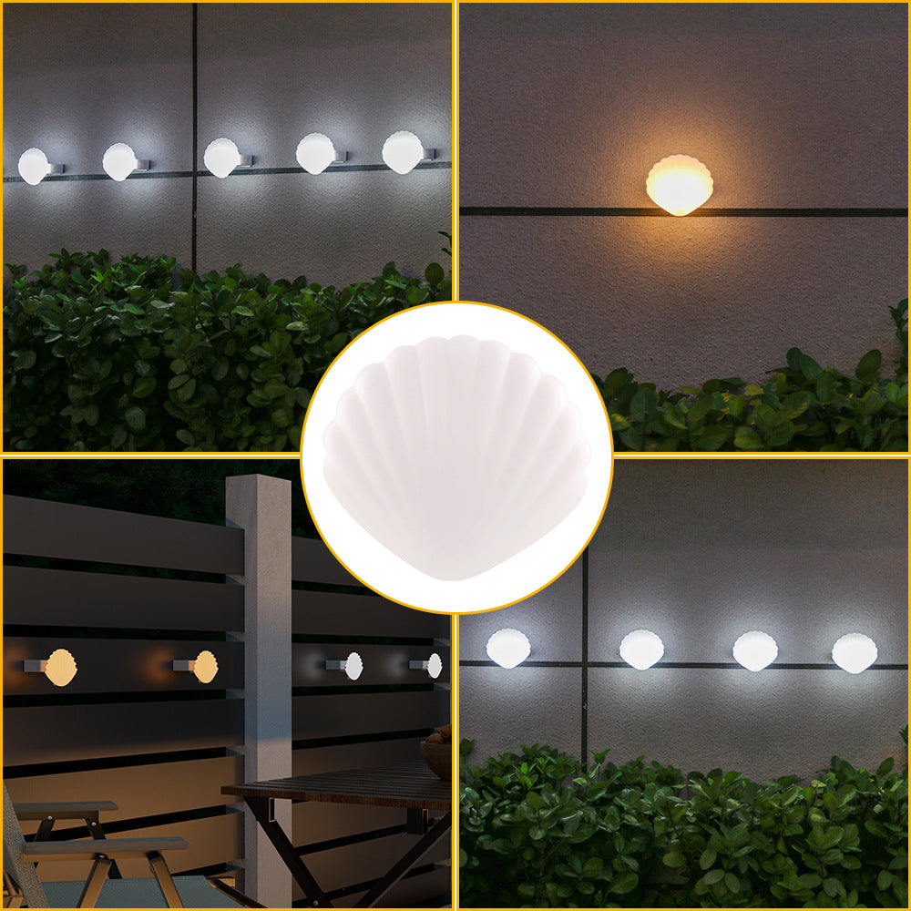 Shell-Shaped Compact Outdoor LED Wall Lamp | Kelmera