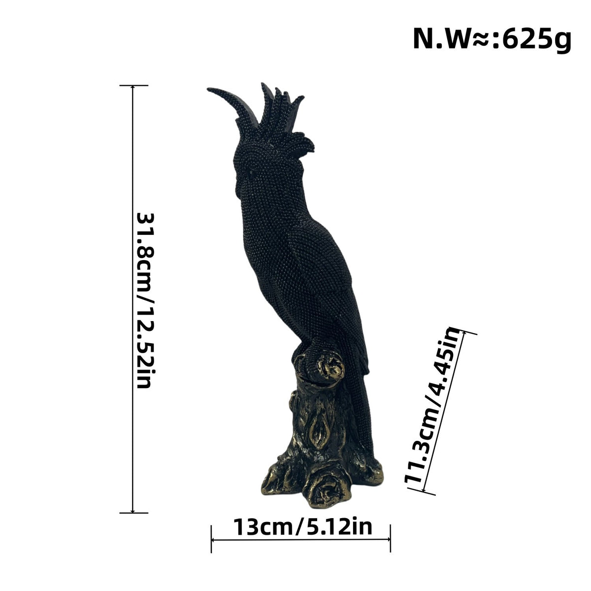Shiny Parrot Figure on Log | Kelmera