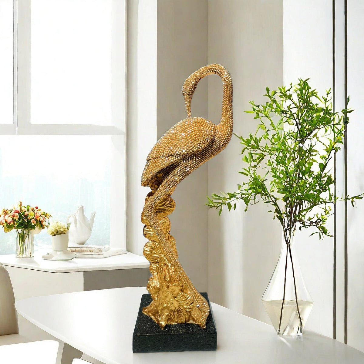 Shiny Parrot Figure on Log | Kelmera