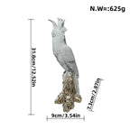 Shiny Parrot Figure on Log | Kelmera