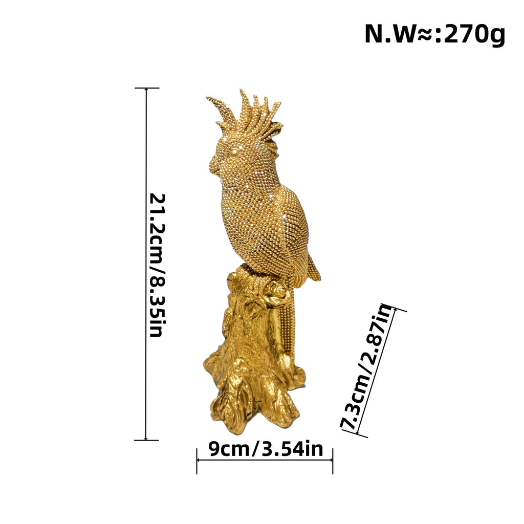 Shiny Parrot Figure on Log | Kelmera