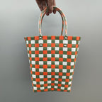 Shopping Bag Black Lilac White | Kelmera