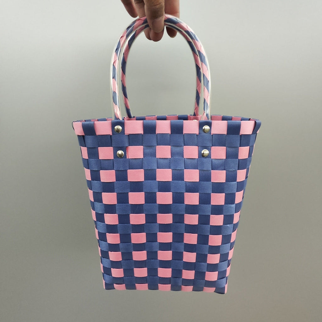 Shopping Bag Black Lilac White | Kelmera