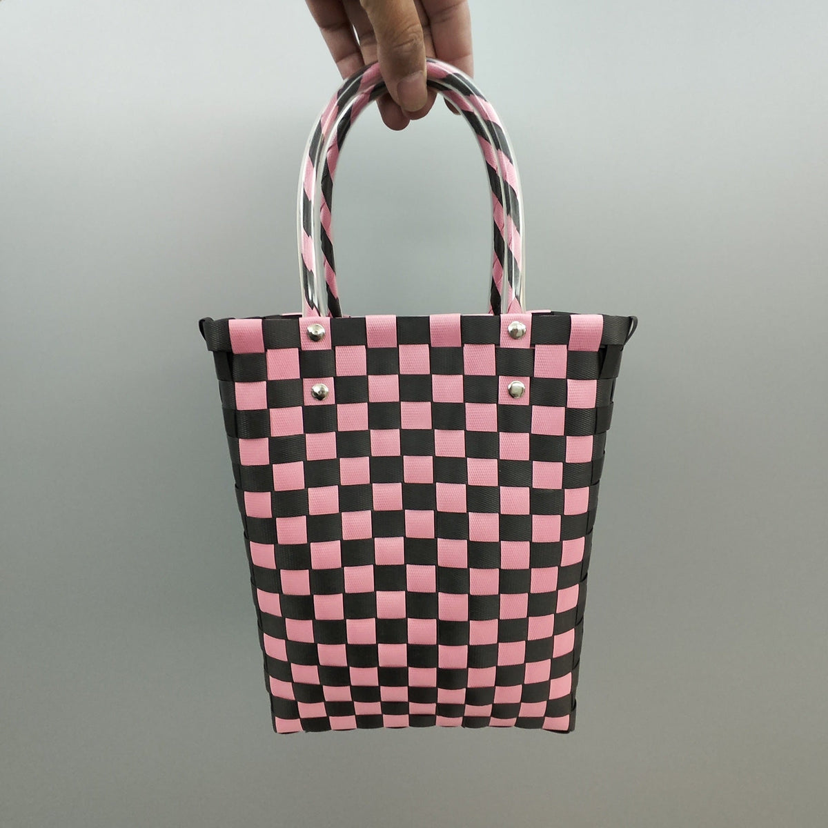 Shopping Bag Black Lilac White | Kelmera