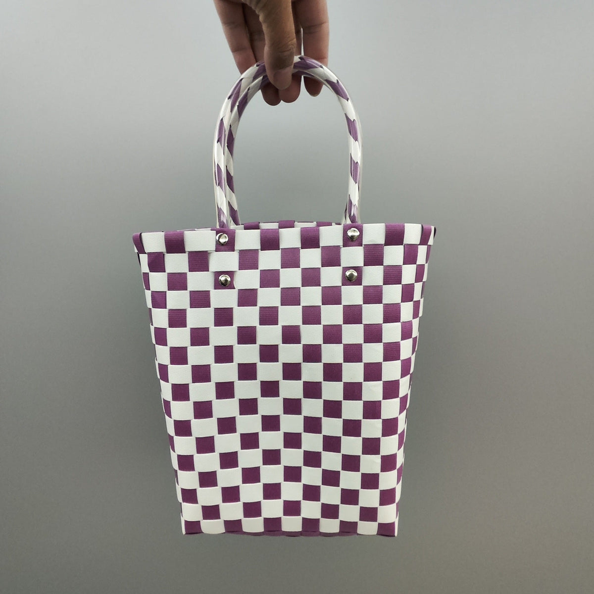 Shopping Bag Black Lilac White | Kelmera