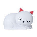 Silicone Sleeping Cat LED Night Light with Touch Dimming USB Rechargeable | Kelmera