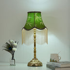 Silk Fringed Empire-Style Table Lamp with Bead Tassel Shade | Kelmera