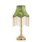 Silk Fringed Empire-Style Table Lamp with Bead Tassel Shade | Kelmera