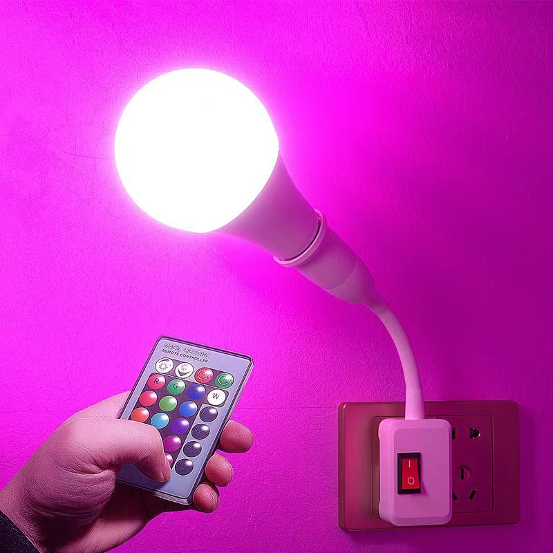 Smart RGB LED Bulb with Infrared Remote Control and Swiveling Socket Adapter | Kelmera