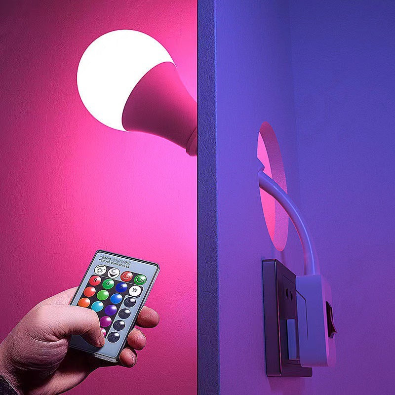Smart RGB LED Bulb with Infrared Remote Control and Swiveling Socket Adapter | Kelmera
