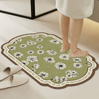 Soft Floral-Patterned Comfort Bath Mat | Kelmera