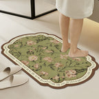 Soft Floral-Patterned Comfort Bath Mat | Kelmera