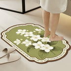 Soft Floral-Patterned Comfort Bath Mat | Kelmera