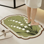 Soft Floral-Patterned Comfort Bath Mat | Kelmera
