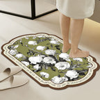Soft Floral-Patterned Comfort Bath Mat | Kelmera