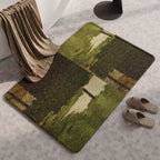 Soft Linen Textured Bathroom Mat | Kelmera