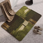 Soft Linen Textured Bathroom Mat | Kelmera