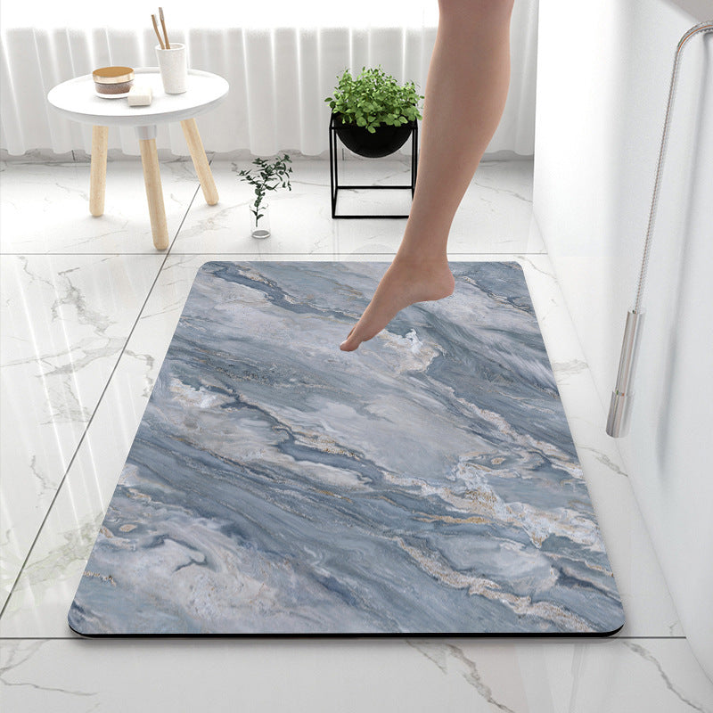 Soft Print Abstract Marble Bath Mat | Kelmera