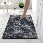 Soft Print Abstract Marble Bath Mat | Kelmera